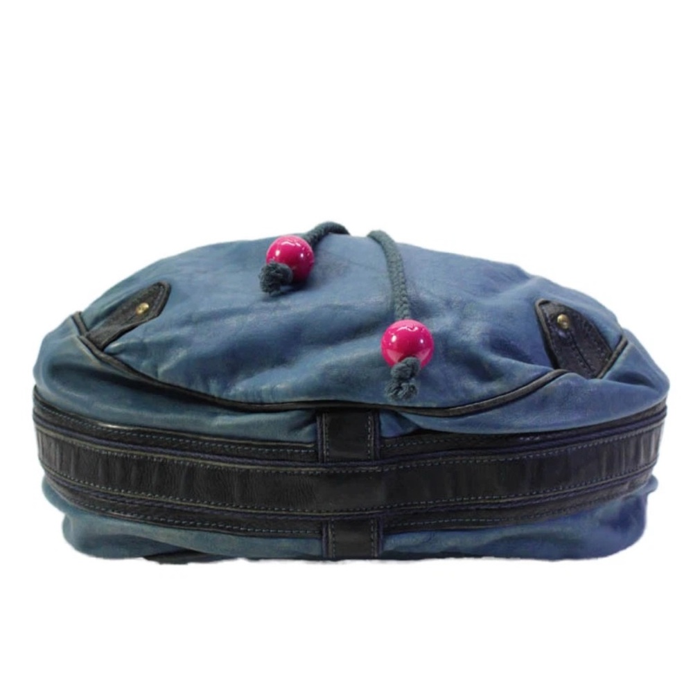 Marc Jacobs Stylish Blue Hobo Bag Leather Drawstring - Picture 4 of 8
